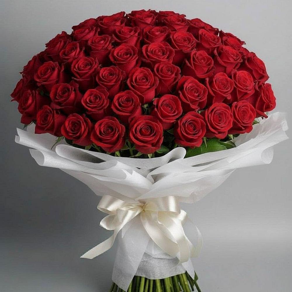 Букет 101 Красная роза Блэк Мэджик в Мищенском