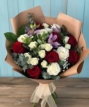 Букет цветов из:  Розы и Альстромерии #REPLACE_PRED# Мищенском