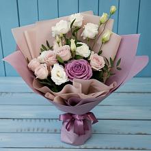 Букет цветов из:  Розы и Лизиантусы в Мищенском