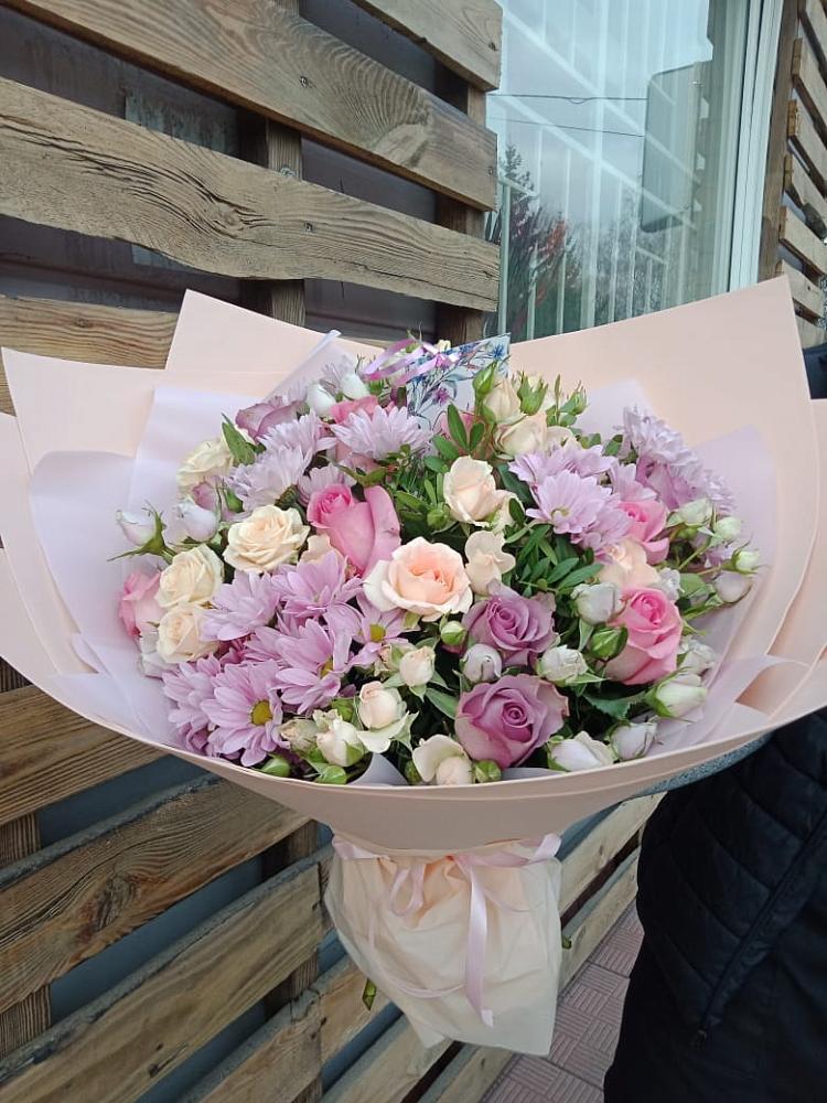 Букет цветов из: Розы и Хризантемы в Мищенском