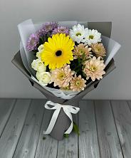 Букет цветов из:  Розы, Герберы и Хризантемы в Мищенском