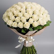 Букет 101 беля роза Белоснежка в Мищенском