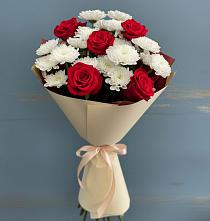 Букет цветов из:  Розы и Хризантемы в Мищенском