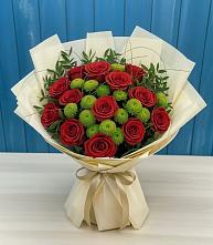 Букет цветов из:  Розы и Хризантемы в Мищенском