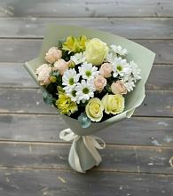Букет цветов из:  Альстромерии, Розы и Хризантемы в Мищенском